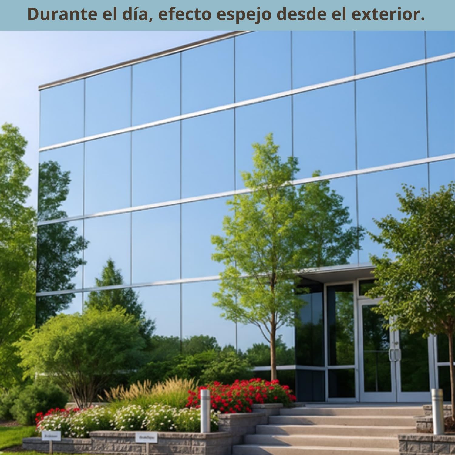 Película de espejo para lunas de privacidad, día – (152 x 200 cm), anti-UV y control de calor, película opaca reflectante autoadhesiva profesional para ventanas de casa u oficina, fijación fuerte, sin