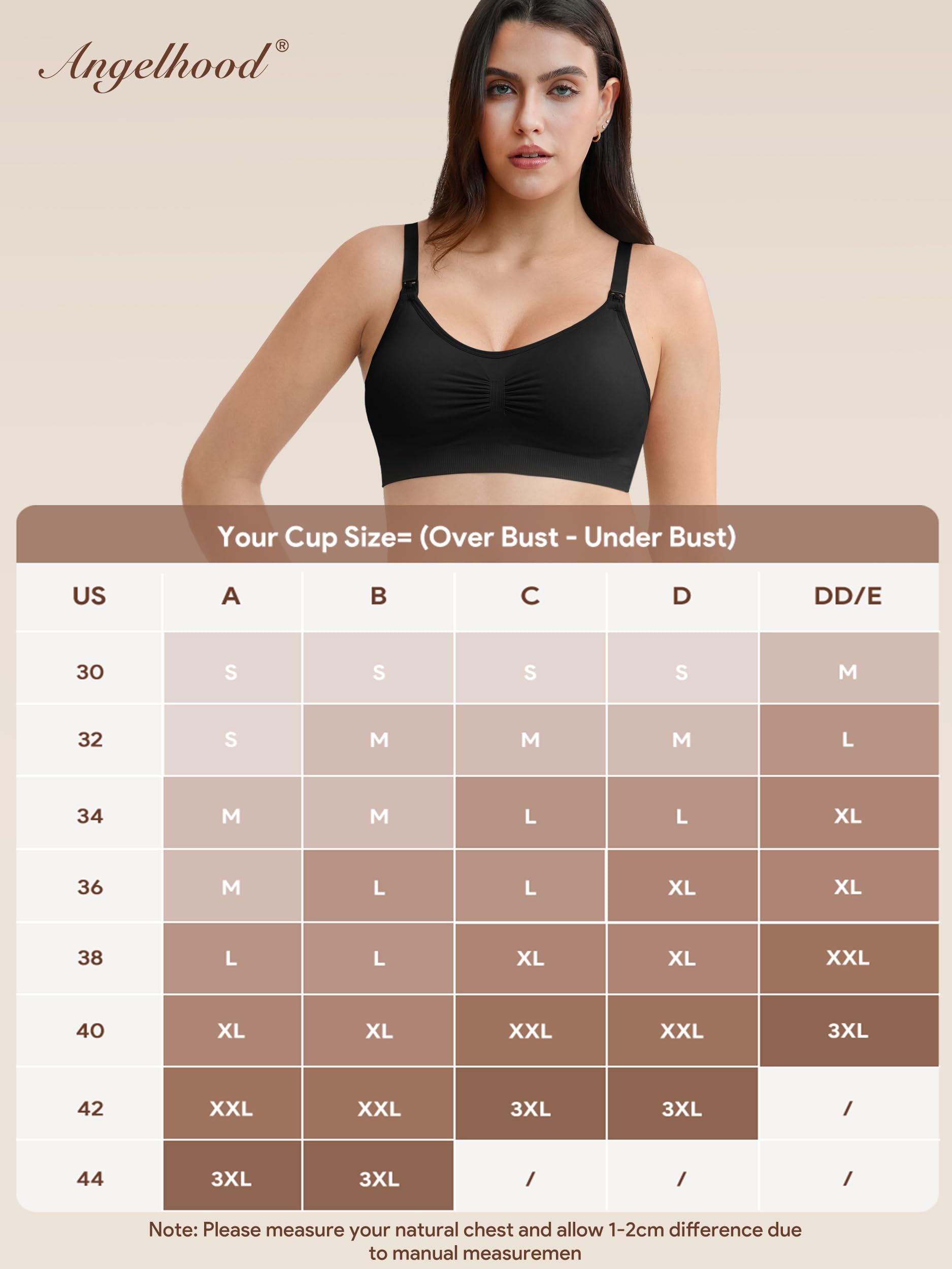 Angelhood Soutien-gorge d'allaitement ultra confortable sans couture pour maternité avec extension de soutien-gorge