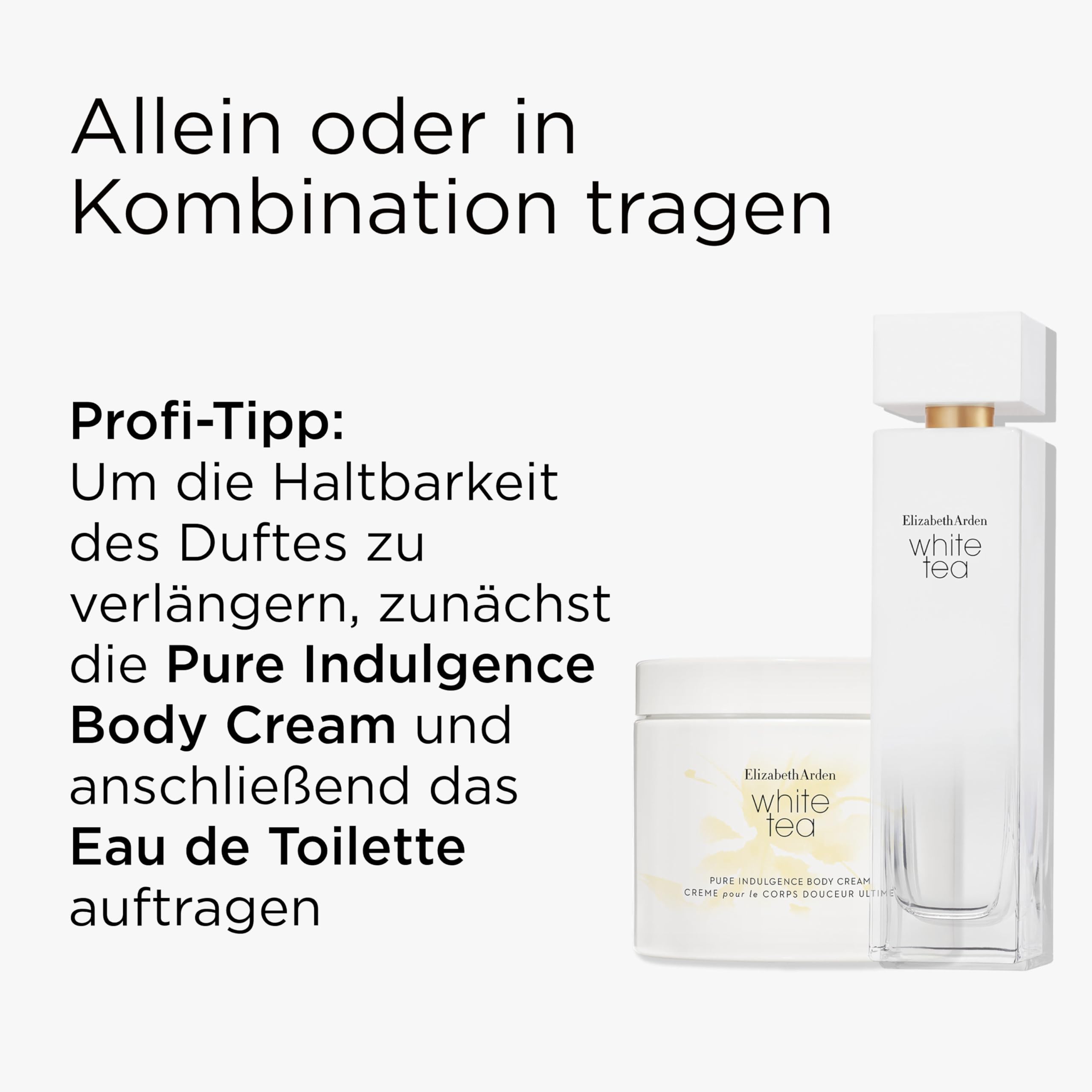 Elizabeth Arden – White Tea Eau de Toilette 2-teiliges Geschenkset, Blumiges Damenparfum & Pure Indulgence Body Cream mit beruhigendem White-Tea-Duft & feuchtigkeitsspendender Formel