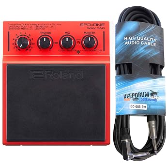 Roland SPD One Wav Percussion Pad for Samples + Keepdrum Jack Cable 6 m