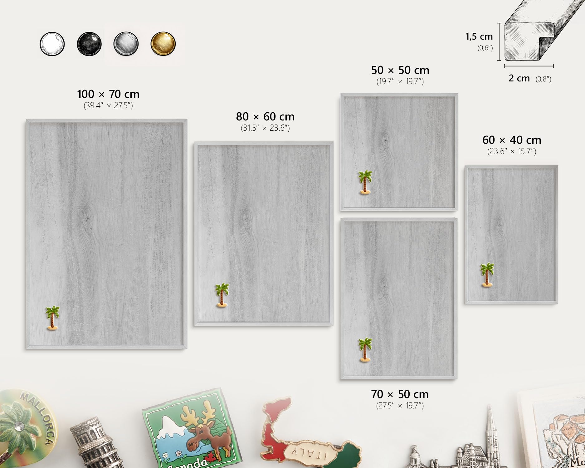 Panel Magnético 60x40 cm | Marco Plateado | Estructura De Madera | Montaje Fácil | Pizarra de Pared | Para Restaurante y Bar | Expositor para Menú, Ofertas del Día