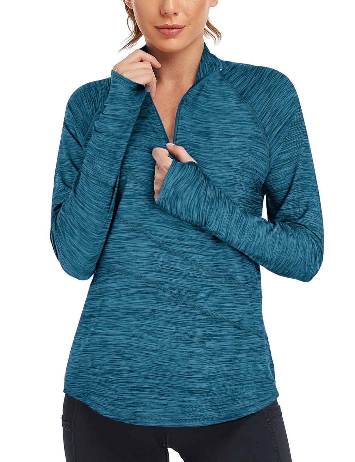 Cucuchy Womens V Neck Golf Polo Shirts Moisture Wicking Sports Workout Tops