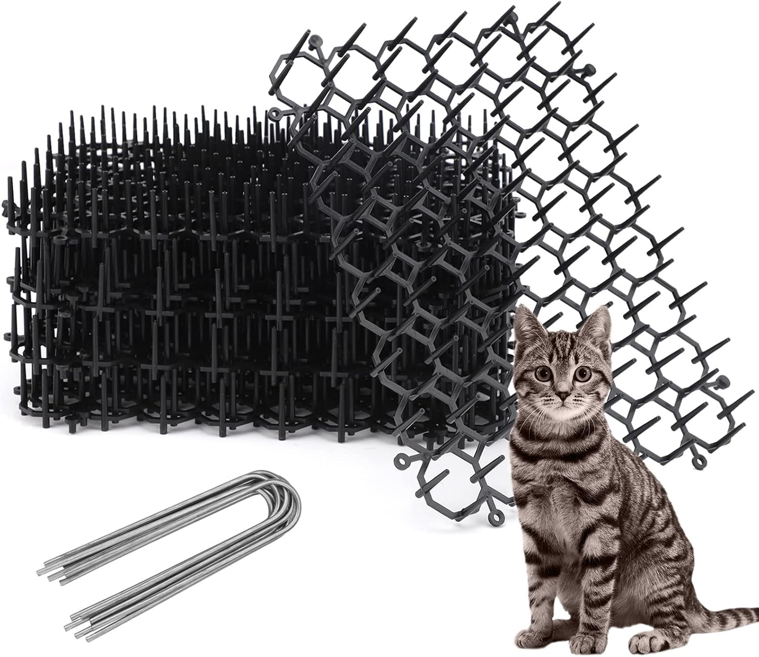 TSLBW 12 Pcs Cat Scat Mat With Spikes 15.5 * 20cm Cat Repellent Mat