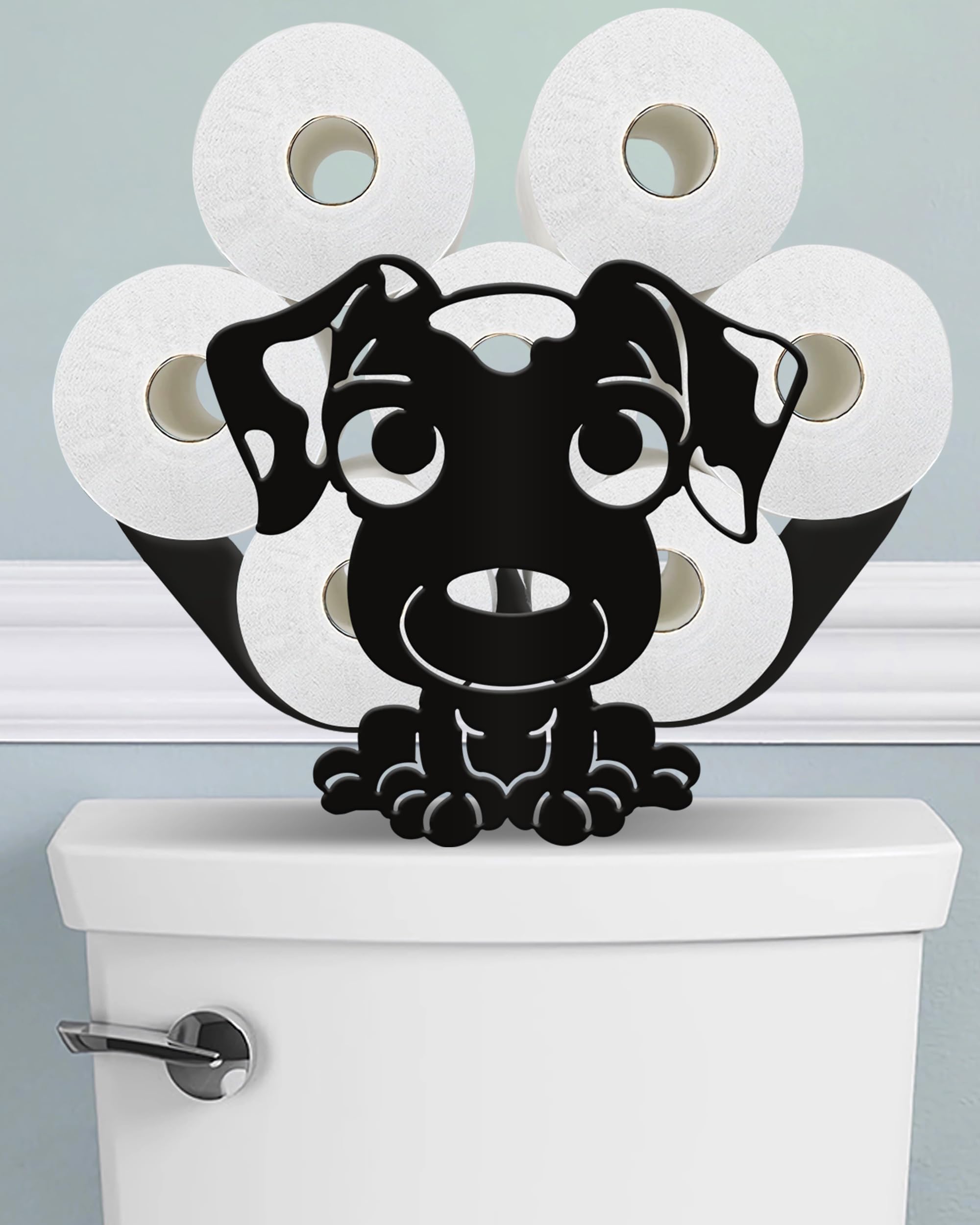 Wigag Labrador Retriever Toilet Paper Holder Stand for Extra 8 Rolls, Funny Decorative Free Standing Toilet Paper Storage, Farmhouse Bathroom Animal Decor Accessories Storage Cabinet — image 1