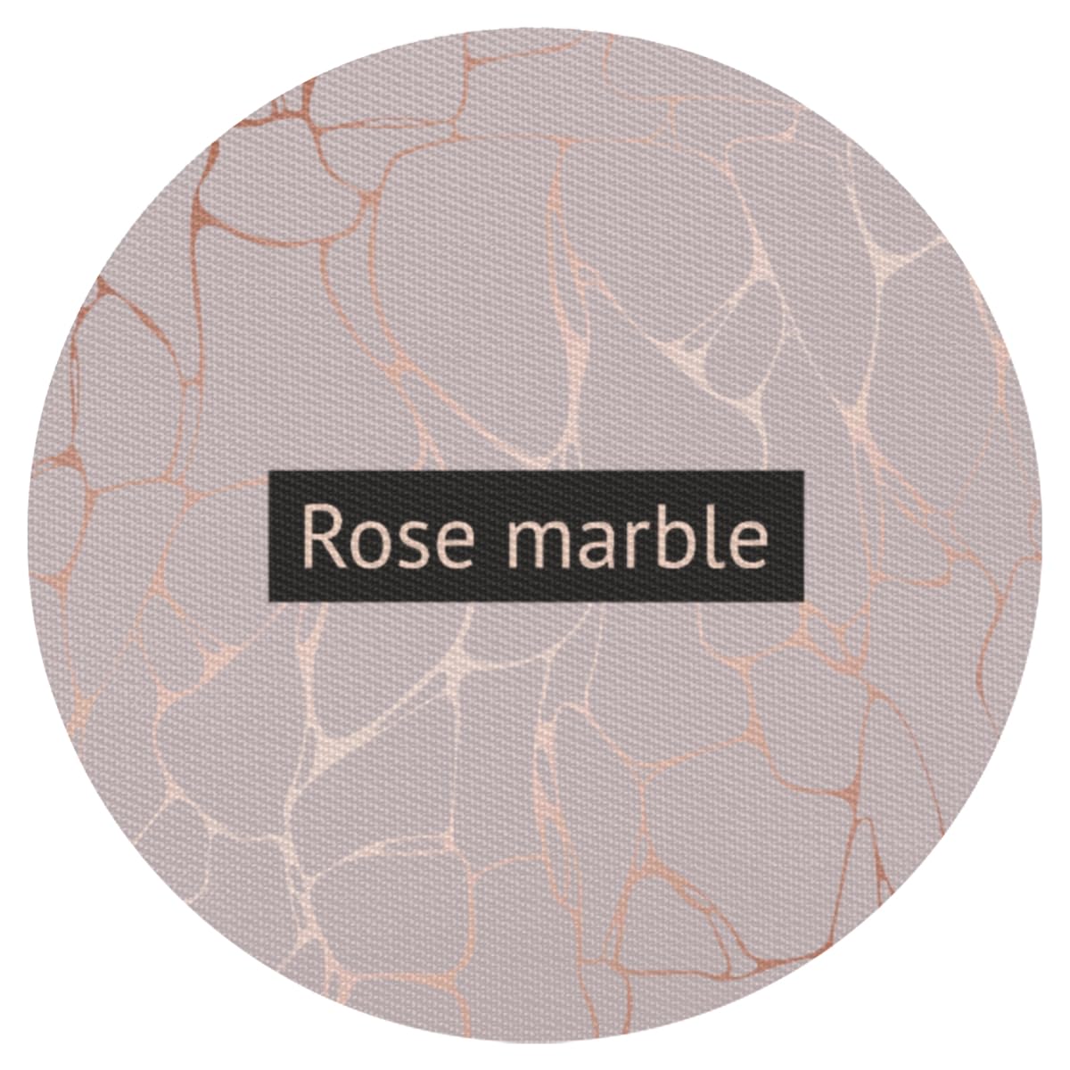 Lot de 6 sets de table ronds en marbre rose - Résistants à la chaleur - Faciles à nettoyer - Antidérapants - En PVC - Pour cuisine, salle à manger