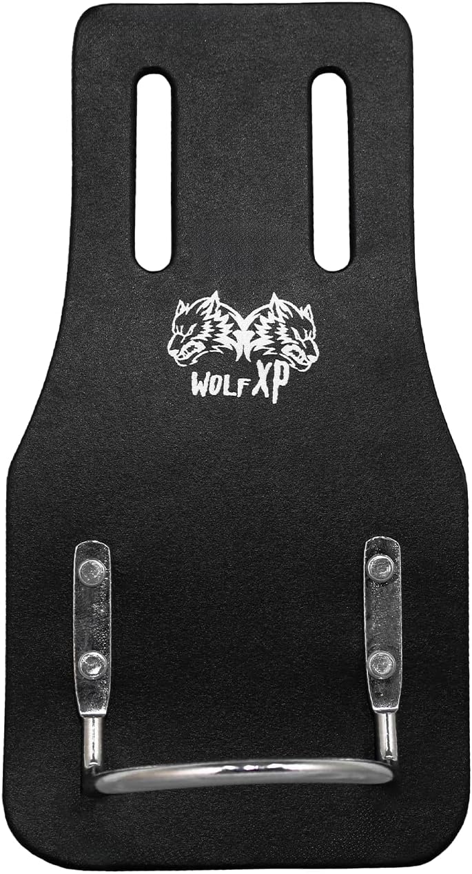 Wolf XP WWTH6070X Heavy-Duty Genuine Leather Hammer Holder | Tool Holster for Men | Steel Loop | Soporte para Martillo | Portamartillo para Hombre | Construction Contractor | Fits 3-inch Belts