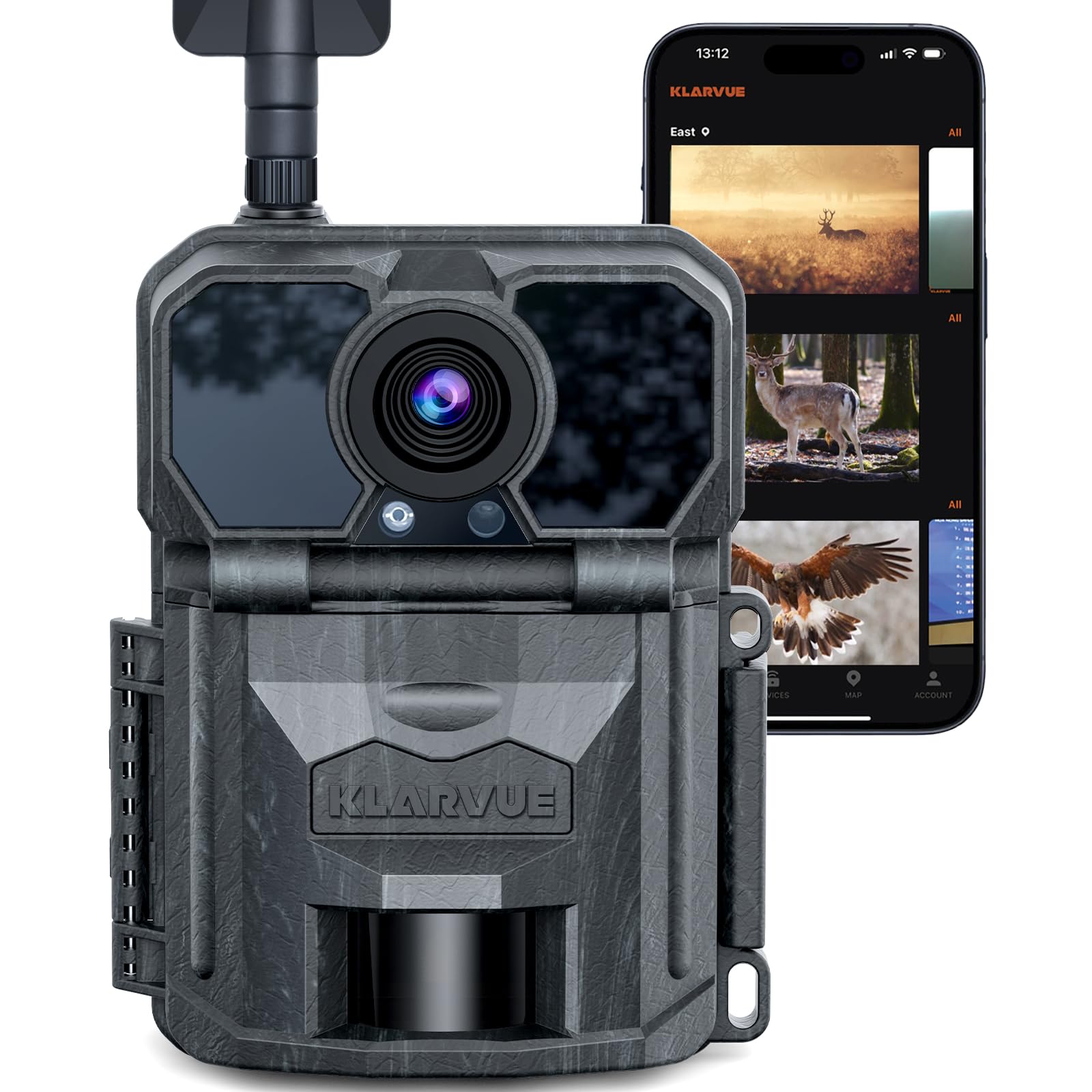 Cellular Trail Camera- Ranger Pro Native 32MP 2K HD Feed with Built-in SIM Card 4G Unlimited Data Plan, No Glow Night Vision Motion Activated, IP65 Wildlife Monitoring Game Camera