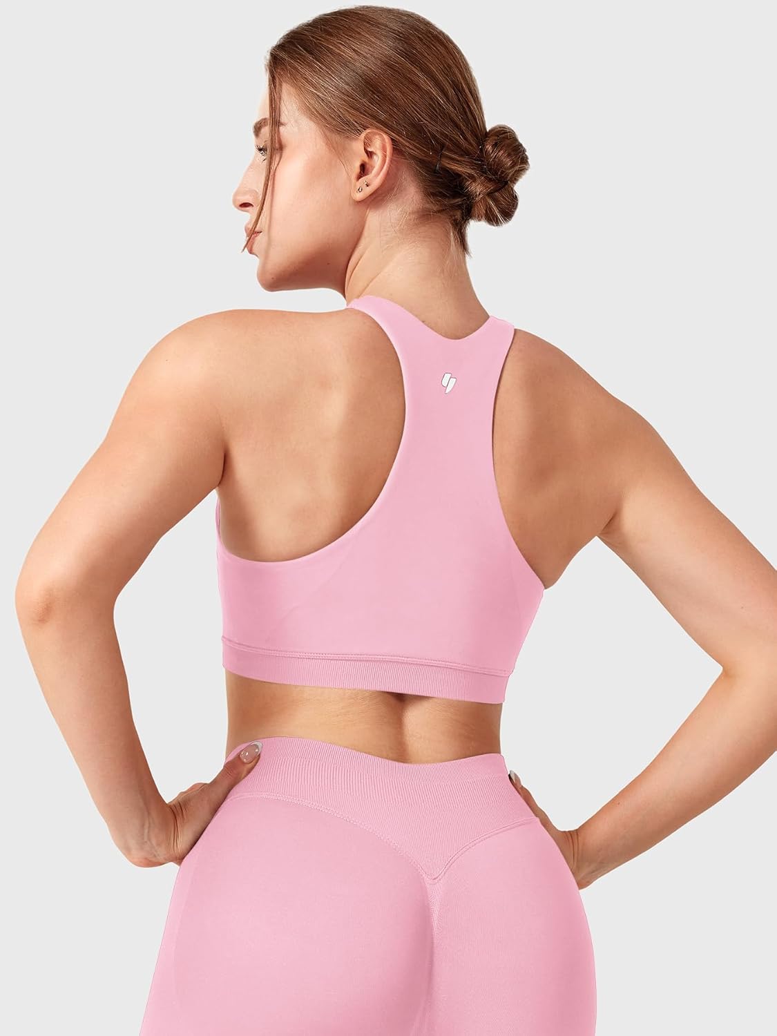 YEOREO Racerback Sports Bras for Women Padded Medium Impact Dafnien Seamless Yoga Workout Crop Tops - Image 2