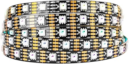 BTF-LIGHTING WS2815 (aktualisiert WS2812B) 5m 300 individuell digital adressierbare Pixel RGB-Dual-Signal-LED Flexibles Lichtband 5050 SMD IP30 Nicht wasserdicht Magic Dream Color DC12V Schwarz PCB