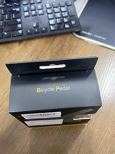 Vista 14 de MZYRH Pedales de bicicleta de montaña, ultrarresistentes, coloridos mecanizados CNC, 9/16 pulgadas, sellados con 3 pedales de rodamiento Glod Black