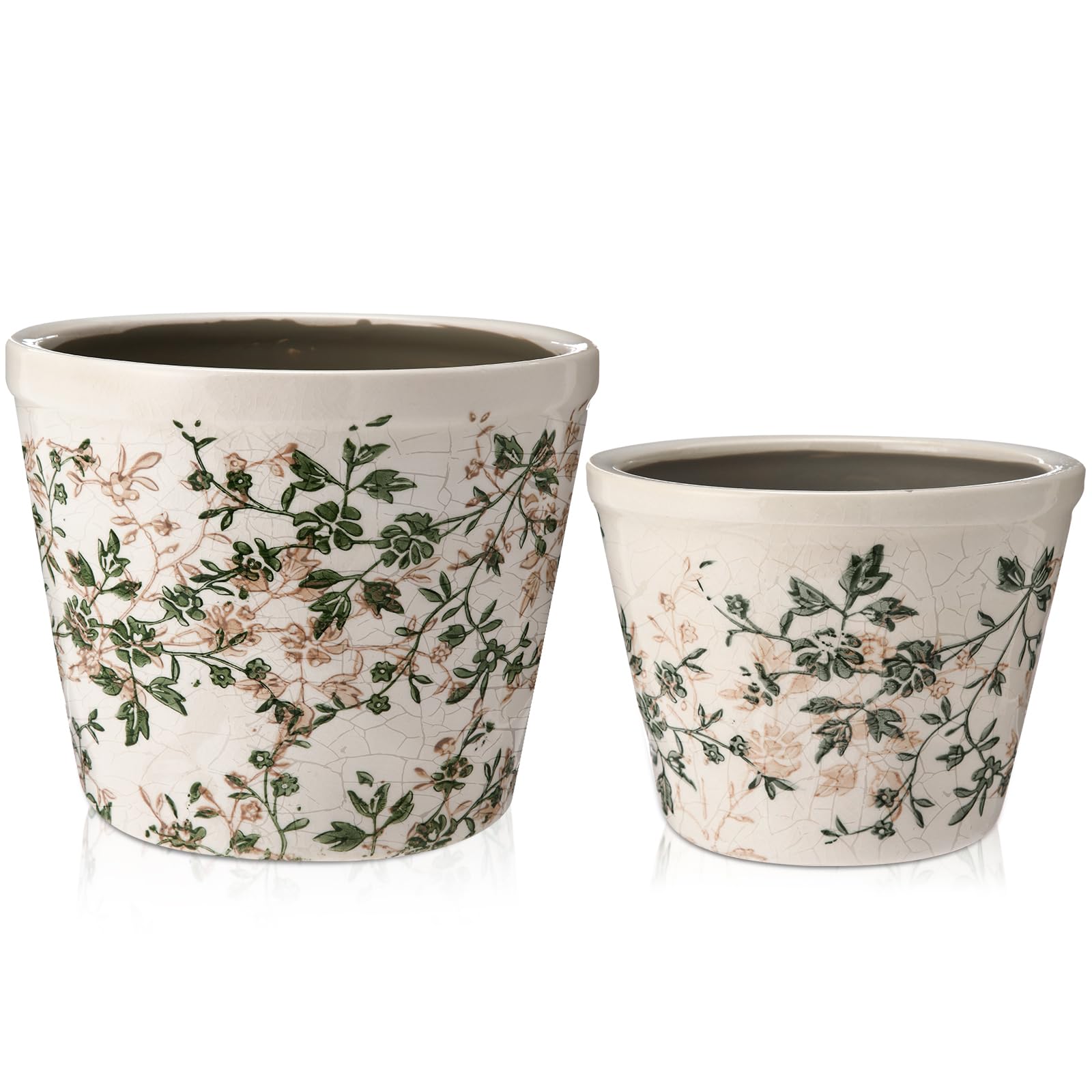 Amazon.com: Ninehaoou 2 Pack Vintage Planter Large Ceramic Plants
