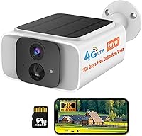 Vista 1 de Cámara de seguridad celular solar 4G LTE inalámbrica para exteriores, sin cámara de seguridad WiFi, datos ilimitados gratuitos de 365 días, sensor