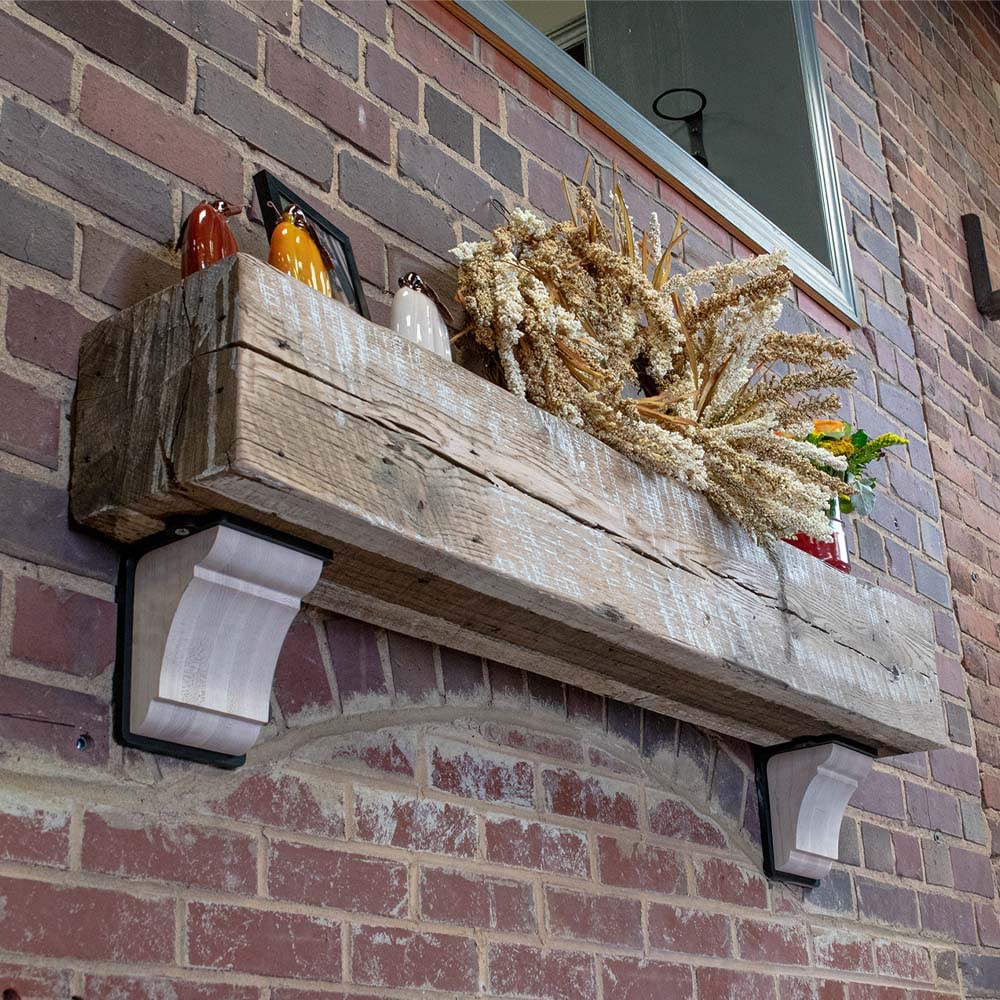 | Blue Ridge Mantel Corbel | 4.75" L x 5.5" W x 6.75" H Rustic Fireplace Mantel Corbel | Made in America