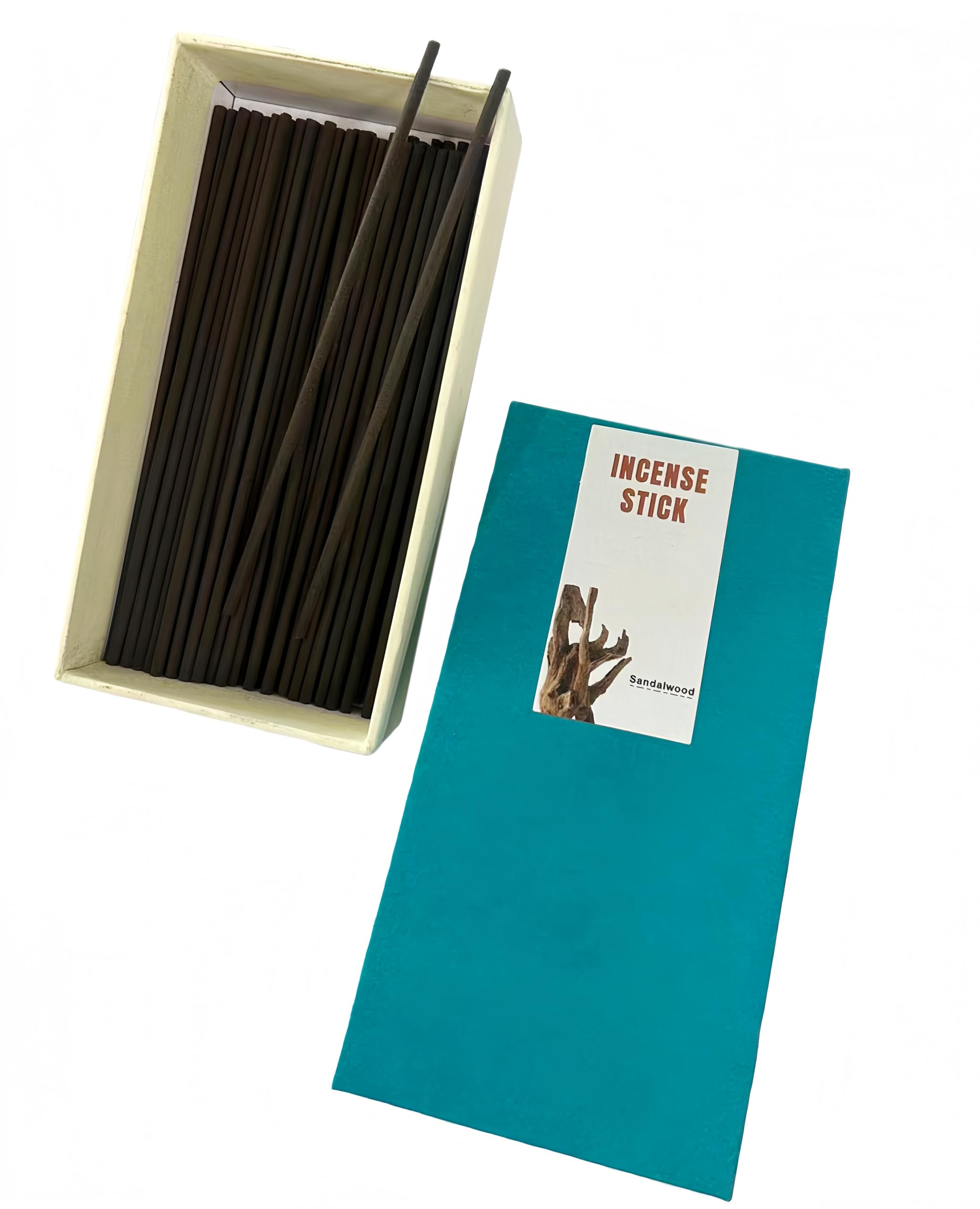 Japanese Style Incense Sticks Premium 80 PCS 4.7" Incense Sticks Holder(30 Min Burn Time) Sandalwood