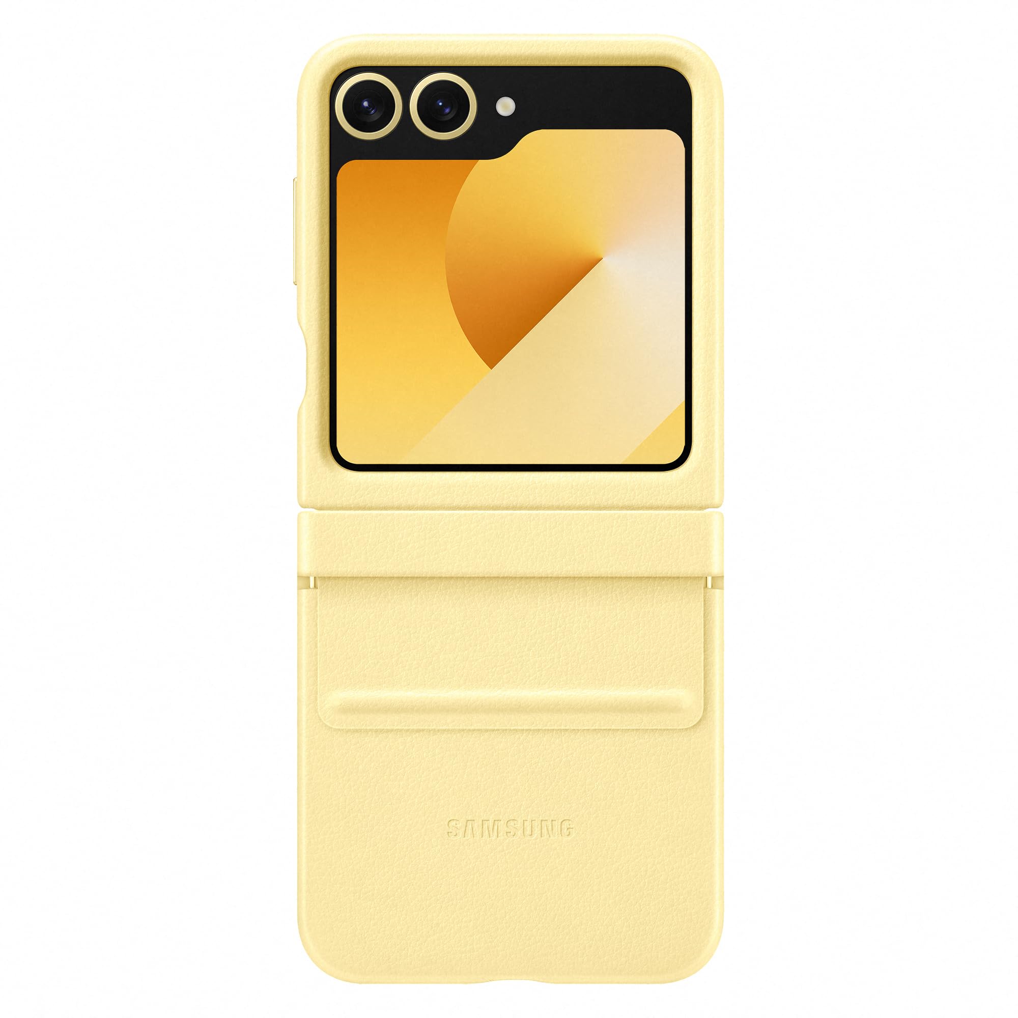 Samsung Yellow Faux Leather Case / Kindsuit Case For Galaxy Z Flip7 Fe Z Flip6