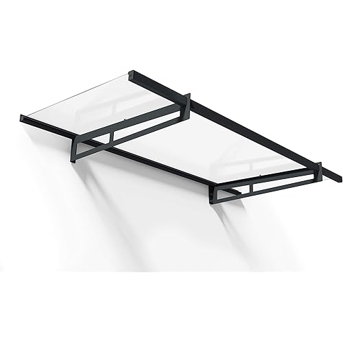 Palram - Canopia Bremen 2050 3' x 7' Door Awning, Gray/Clear