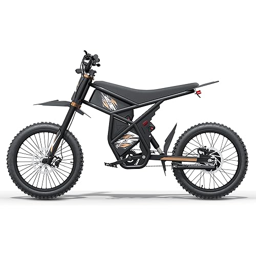3000W GT73 Pro Electric Dirt Bike for Adults - 50 MPH High-Speed, 25" Fat Tires & Dual Removable Battery (60V-18AH*2)| All-Terrain Off-Road eBike for Snow, Sand