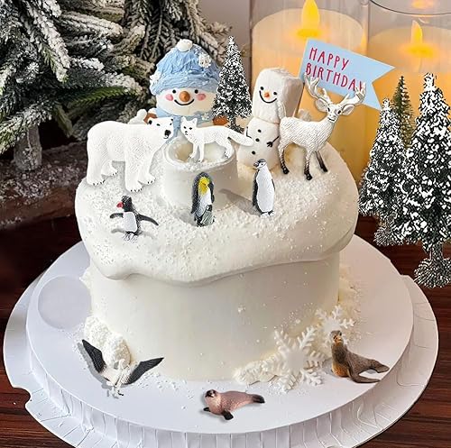 QuarenDen Arctic Animals Toys, Polar Animals Toy, 21PCS, Model Scenery Kit, Antarctic Animals Figurines for Kids Cake Toppers Christmas Birthday Toy Gift - Image 7