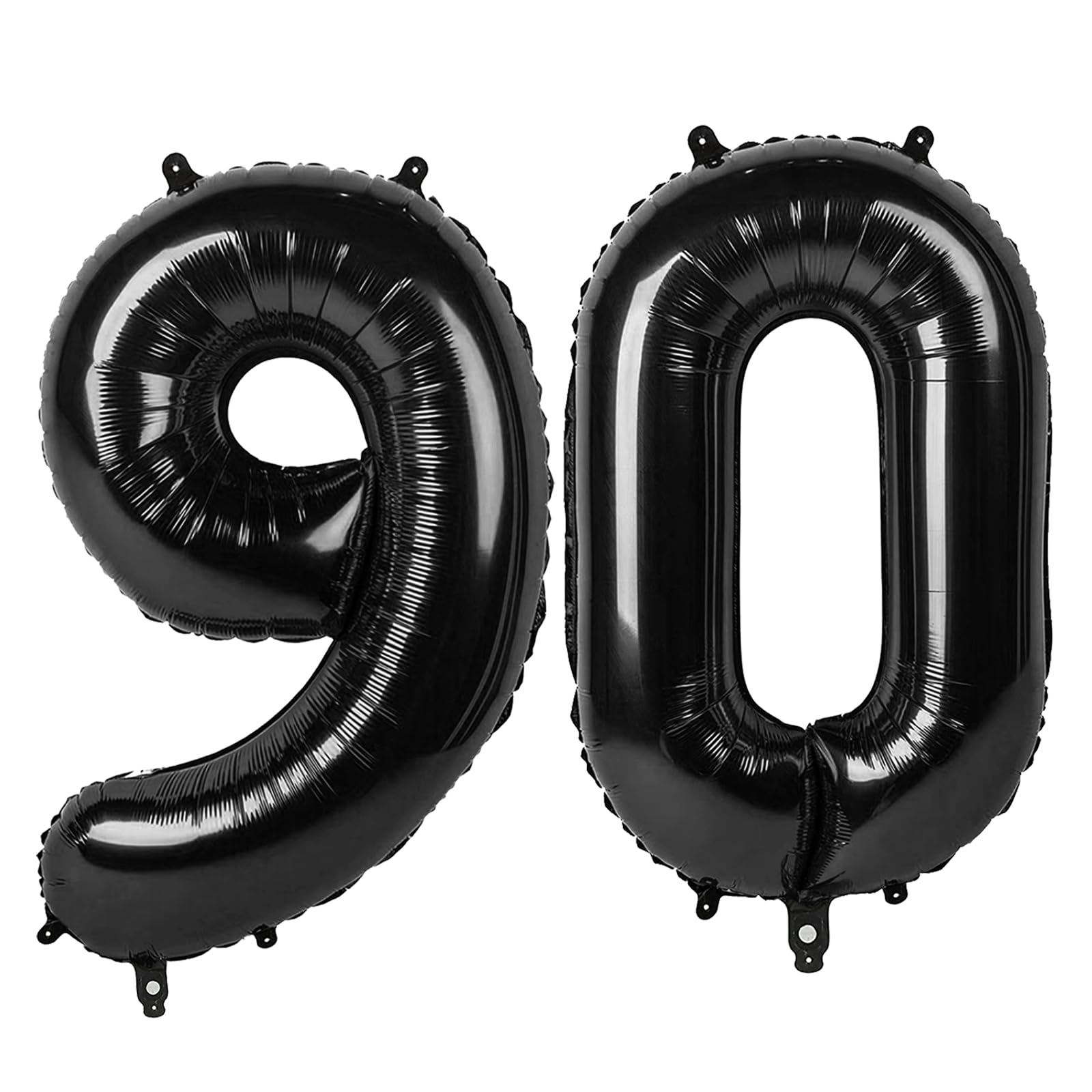 Black Number 90 Balloon 40 inch, 90 Number Balloons, 90th Black Birthday Decorations, 90 Year Old Women Men Party Supplies