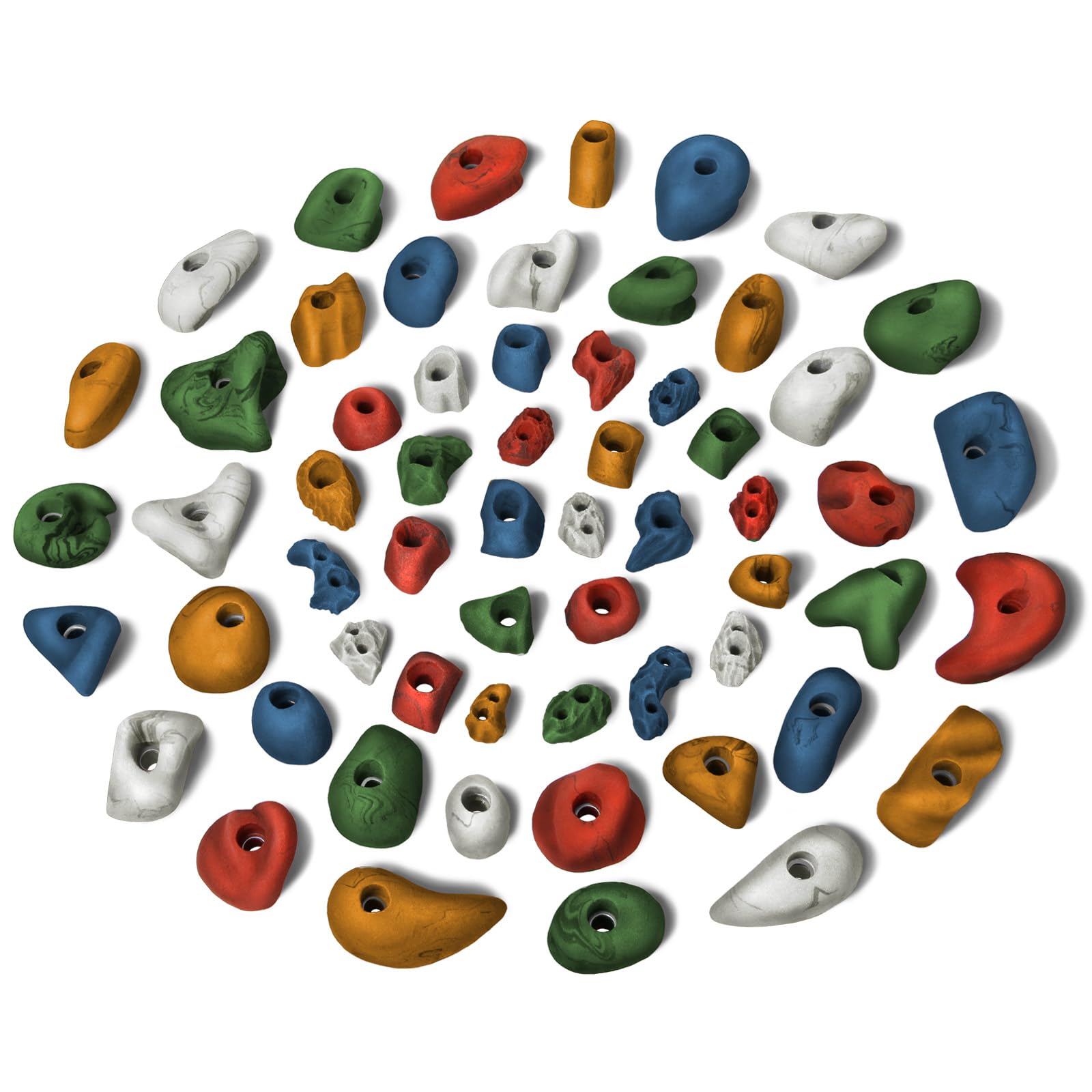 ALPIDEX 60 Prese d'Arrampicata | Dimensioni L, M, S, XS | Superficie Arrampicata 4-8 m² | Set Blocchi Prese d'Arrampicata
