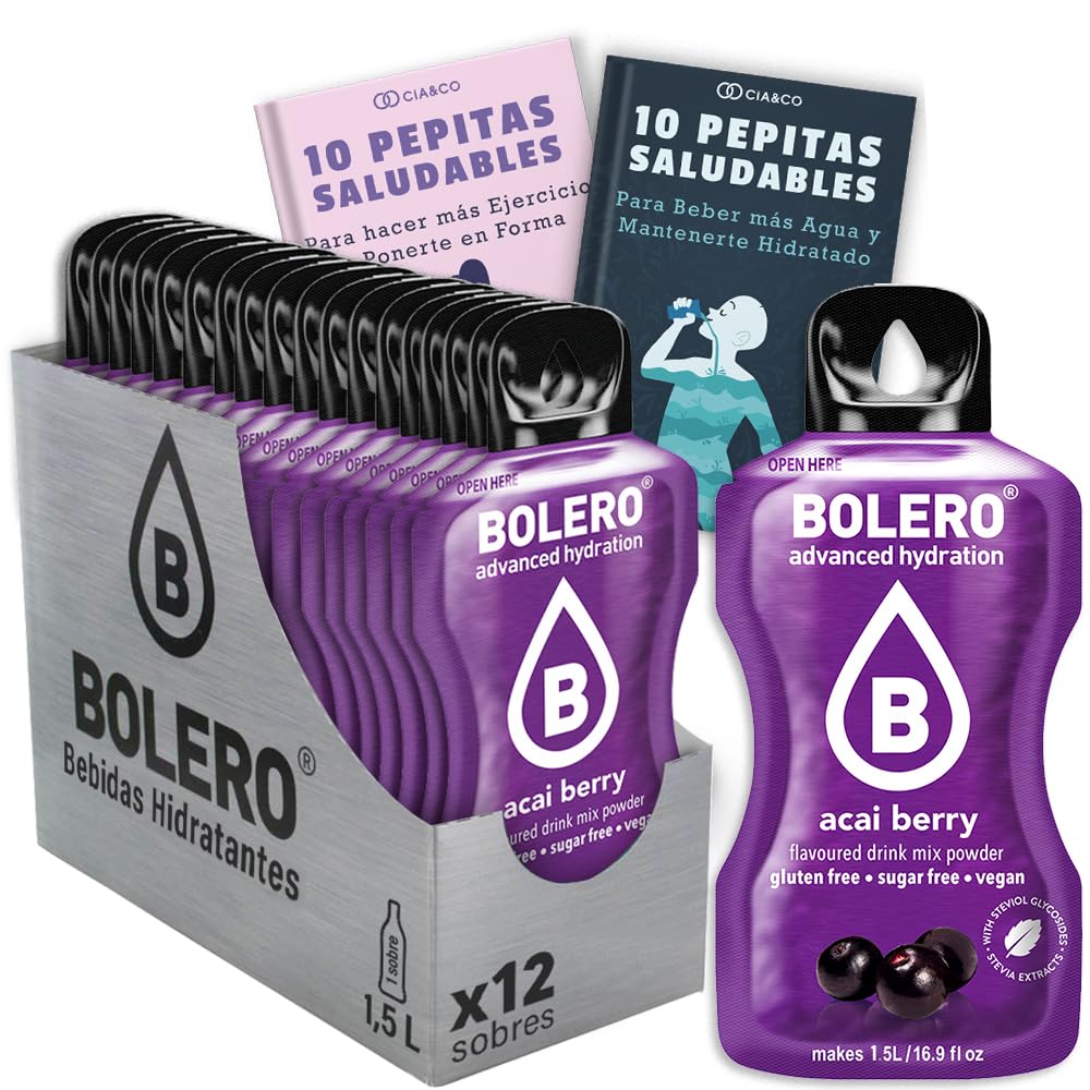 24 x Bebida Bolero COLA Hidratante Sin Azucar (24x9 grs) + 30 Pepitas Saludables para una vida más sana by Cia&Co — view 116