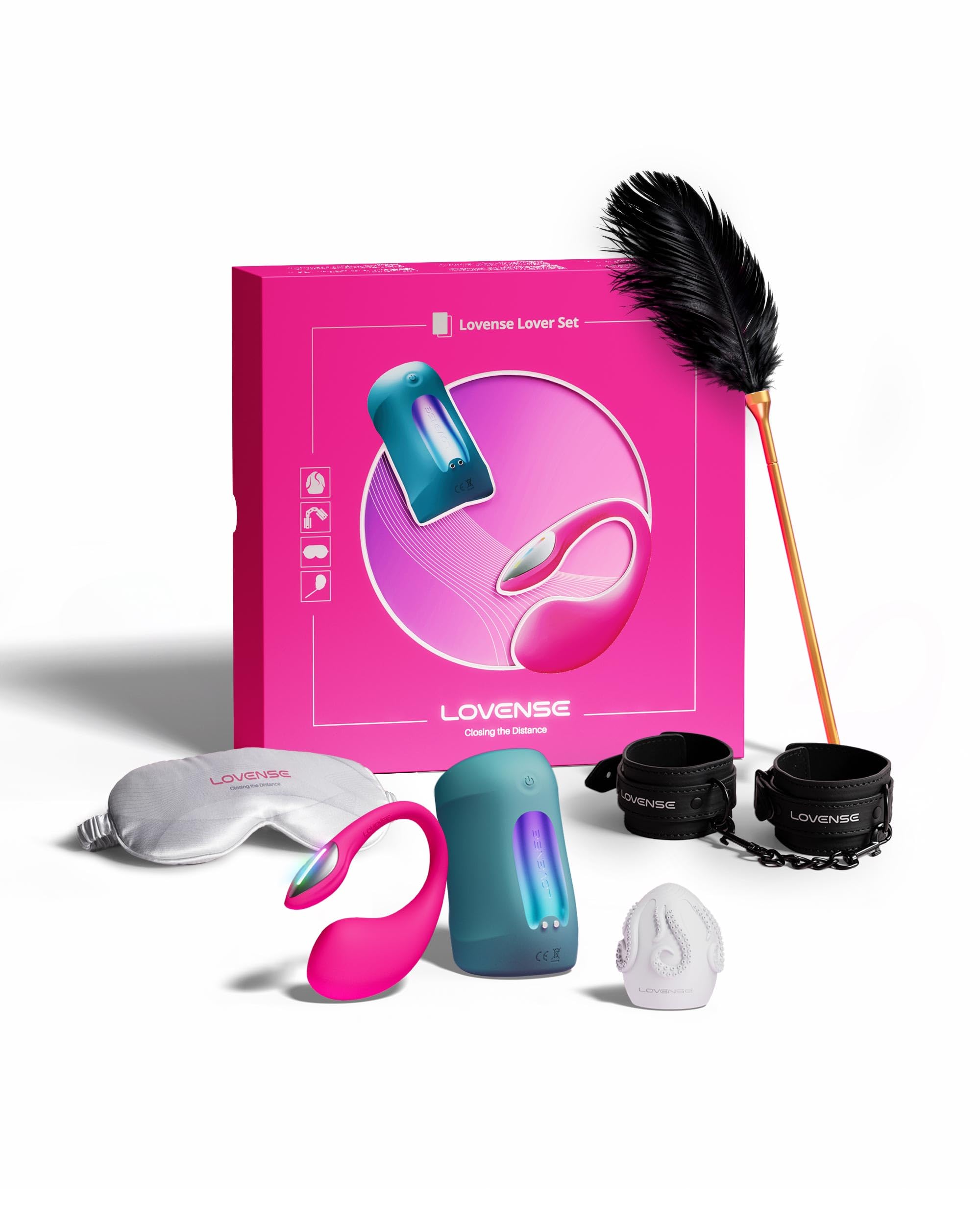 LOVENSE Lover Set Kit BDSM, toys sessuali per coppie, Vibratori Telecomandati via App – Lush 4 Sex Toy Indossabile Punto G, Gush 2 Masturbatore Maschile e Accessori, Regalo Premium per Uomo Donna