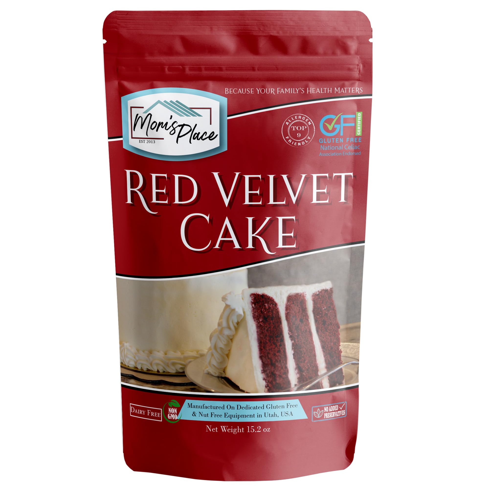 Amazon.com : Mom's Place Gluten-Free Red Velvet Cake Mix, Nut-Free