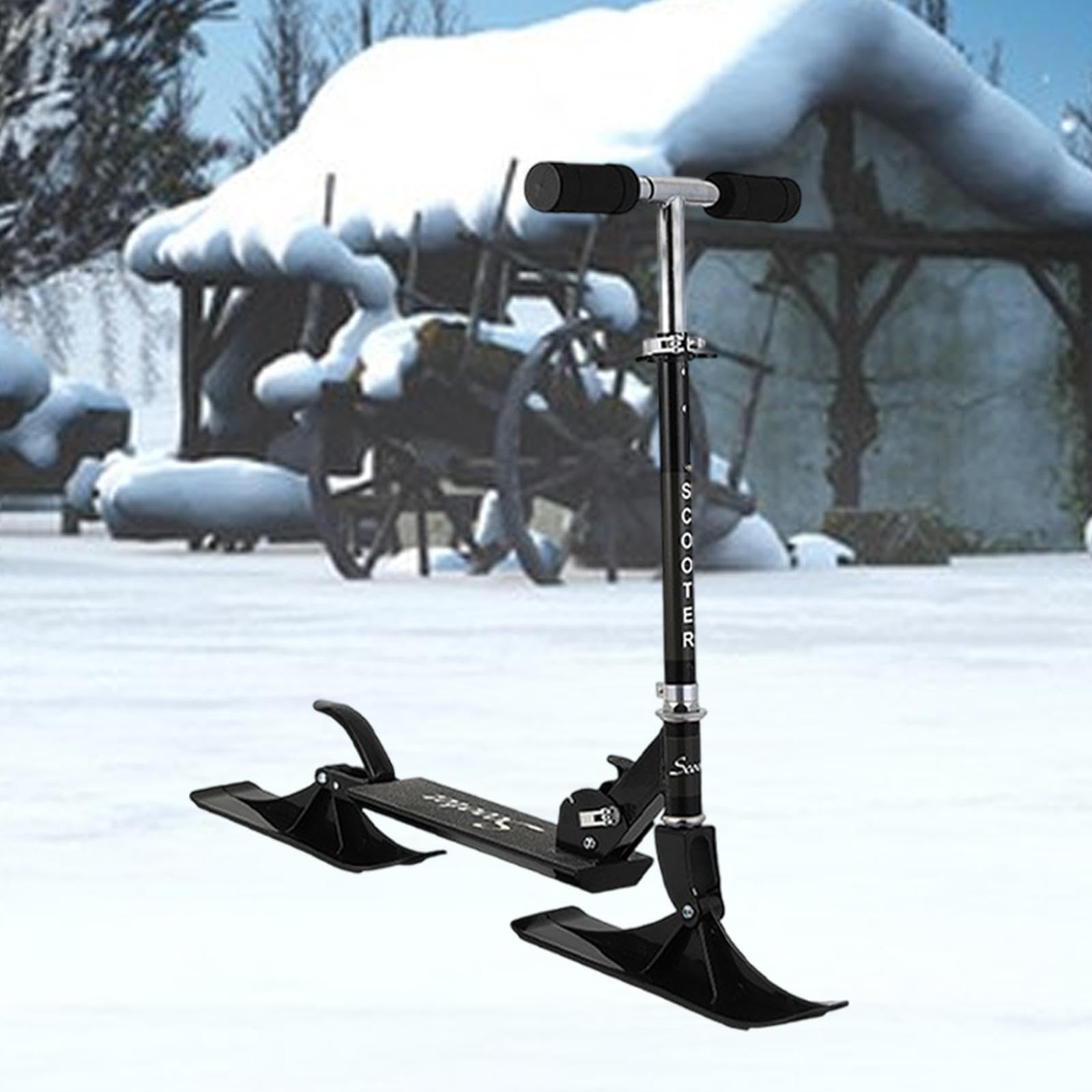 Outdoor Abenteuer Scooter Skischlitten für Kinder mit Zwei Rädern für sicheres und lustiges Spielen im Schnee, begleitet EIN glückliches Wachstum,
