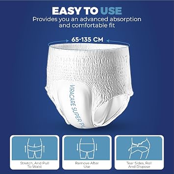 12 x Super Plus Incontinence Pants Women and Men, Adult Nappies