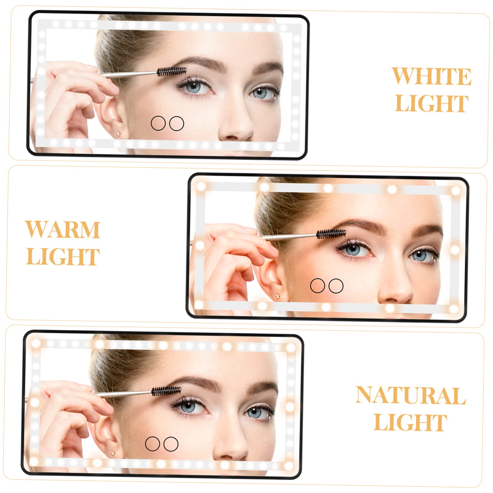 Cabilock Specchietto Trucco Auto con Visiera Parasole LED Illuminazione USB Ricaricabile per Camion Veicoli Trucco Notturno Revisione Auto