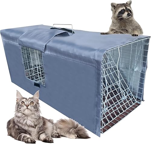 Cubierta de jaula de trampa para trampa de animales pequeños, cubiertas de trampa para gatos salvajes que evitan que los animales se golpeen y se