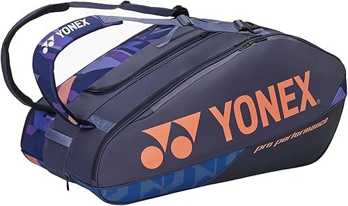 Miniatura 1 de Yonex Pro Racquet Bag 12, Multi-Compartimento 12 Raquetas Equipo de Tenis Paquete de Viaje, Mochila de TransporteAsa de Agarre (BA924212)