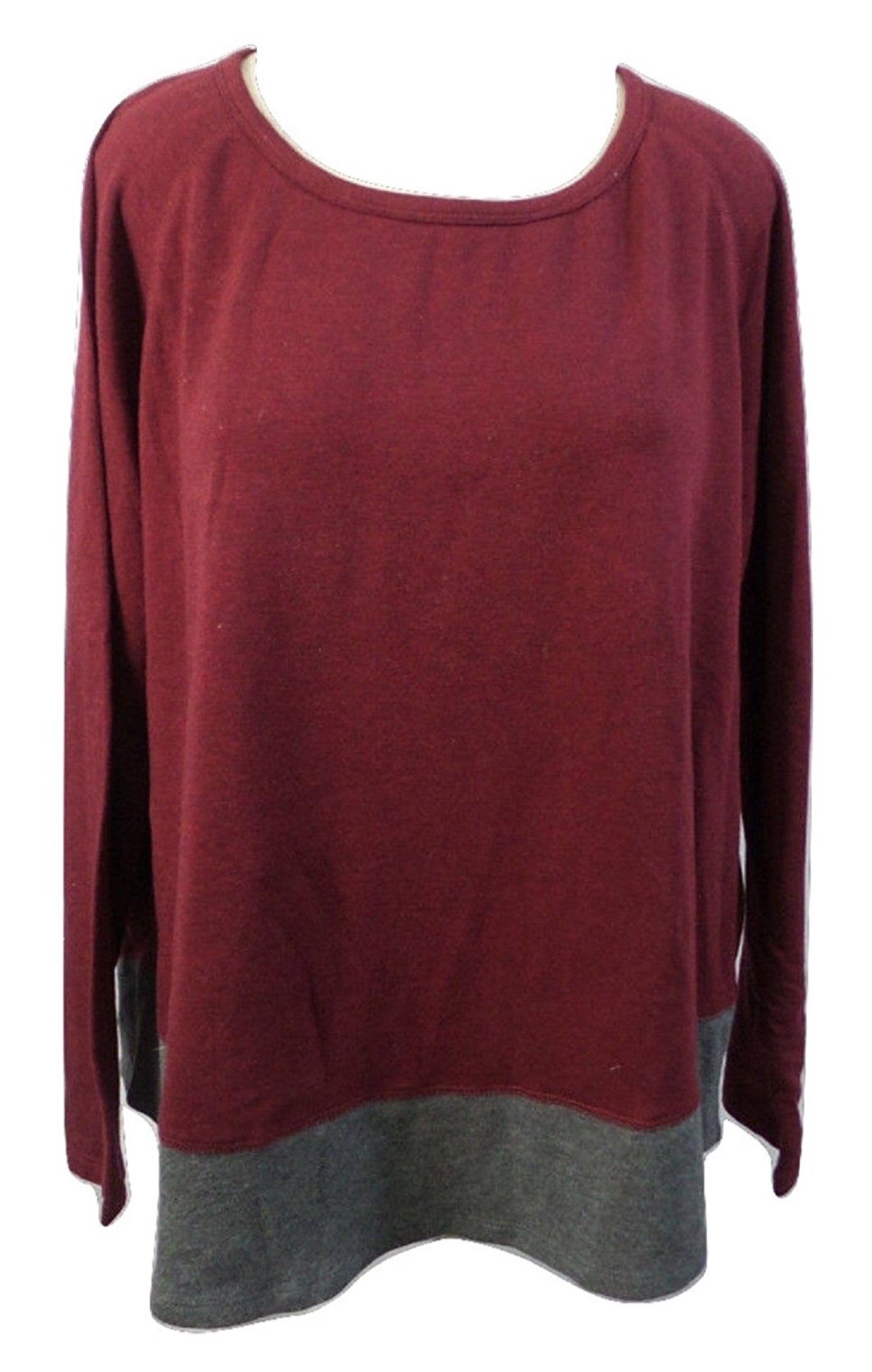 KershFrench Terry Boatneck Pullover Top for Women