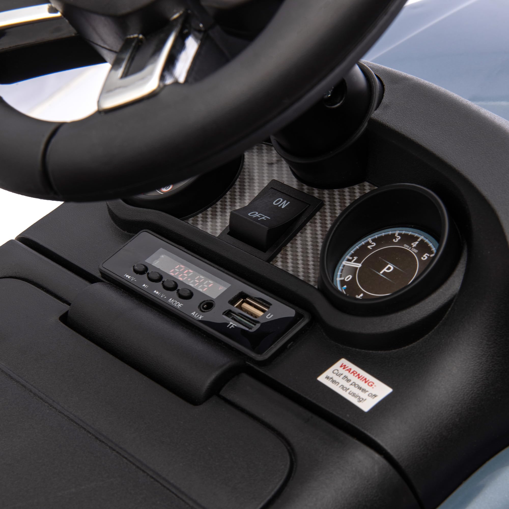 AIYAPLAY Kinder Elektroauto mit Rutschmodus für 1,5-5 Jahre 6V Hellblau | Kinderauto Elektrisch, Musik, Kinderfahrzeug mit Hupe, Scheinwerfer, Elektrofahrzeug
