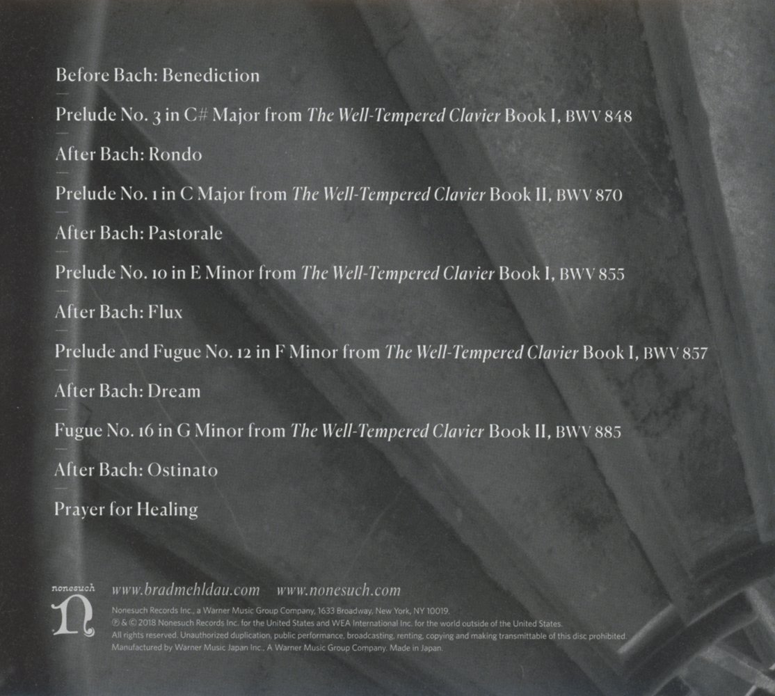 BRAD MEHLDAU - After Bach - CD
