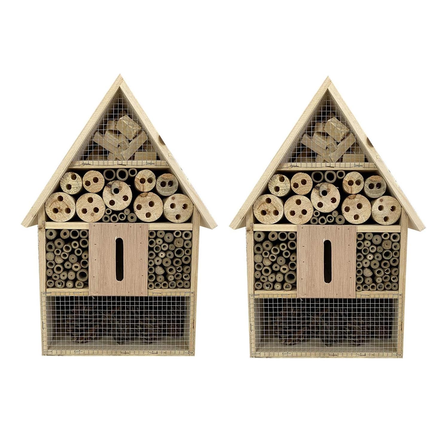 Selections Wooden Beneficial Insect, Butterfly, Bug & Bee House Habitat - Pack of 2