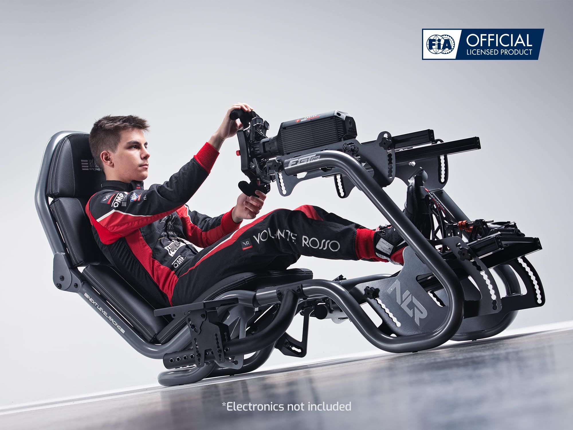Next Level Racing F-GT Pro Formula and GT Racing Simulator Cockpit- Grey Edition (NLR-R002)