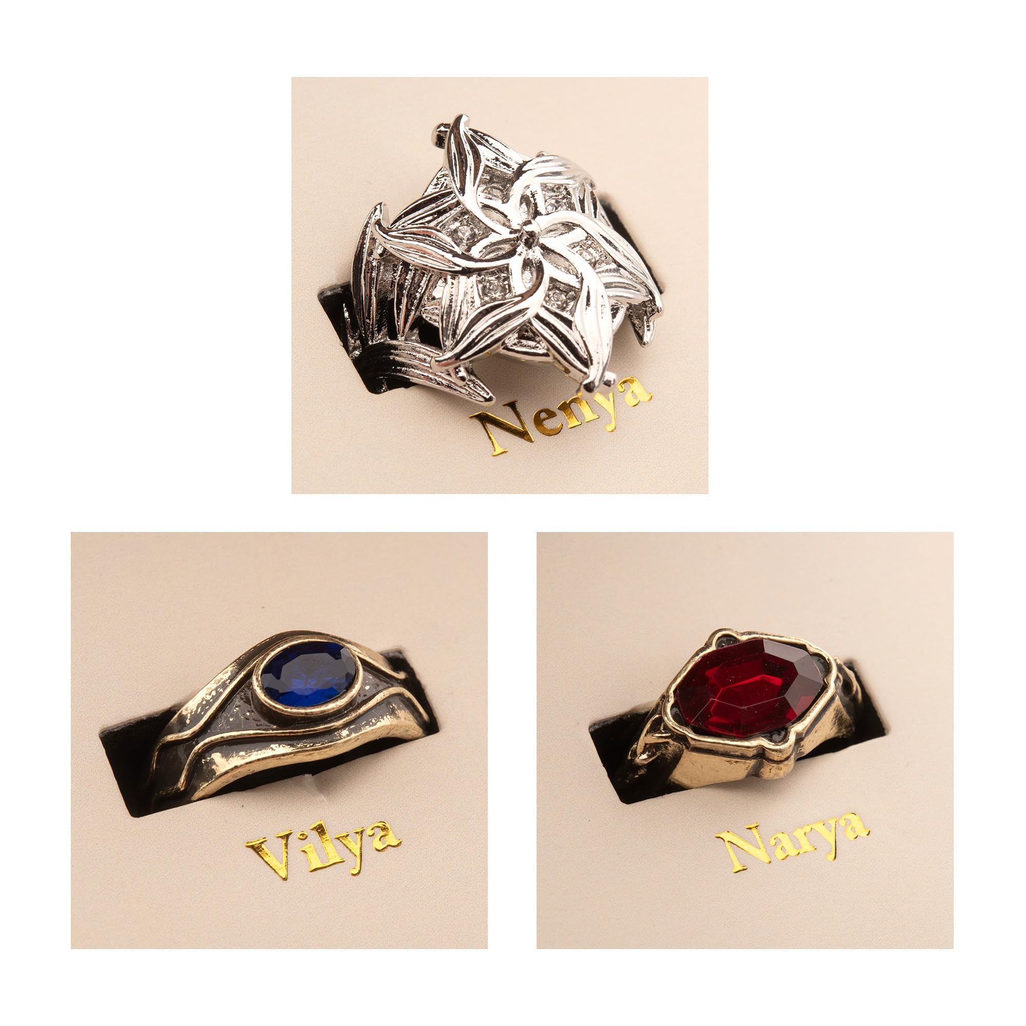 SalesOne The Lord of the Rings Three Elven Adjustable Ring Set