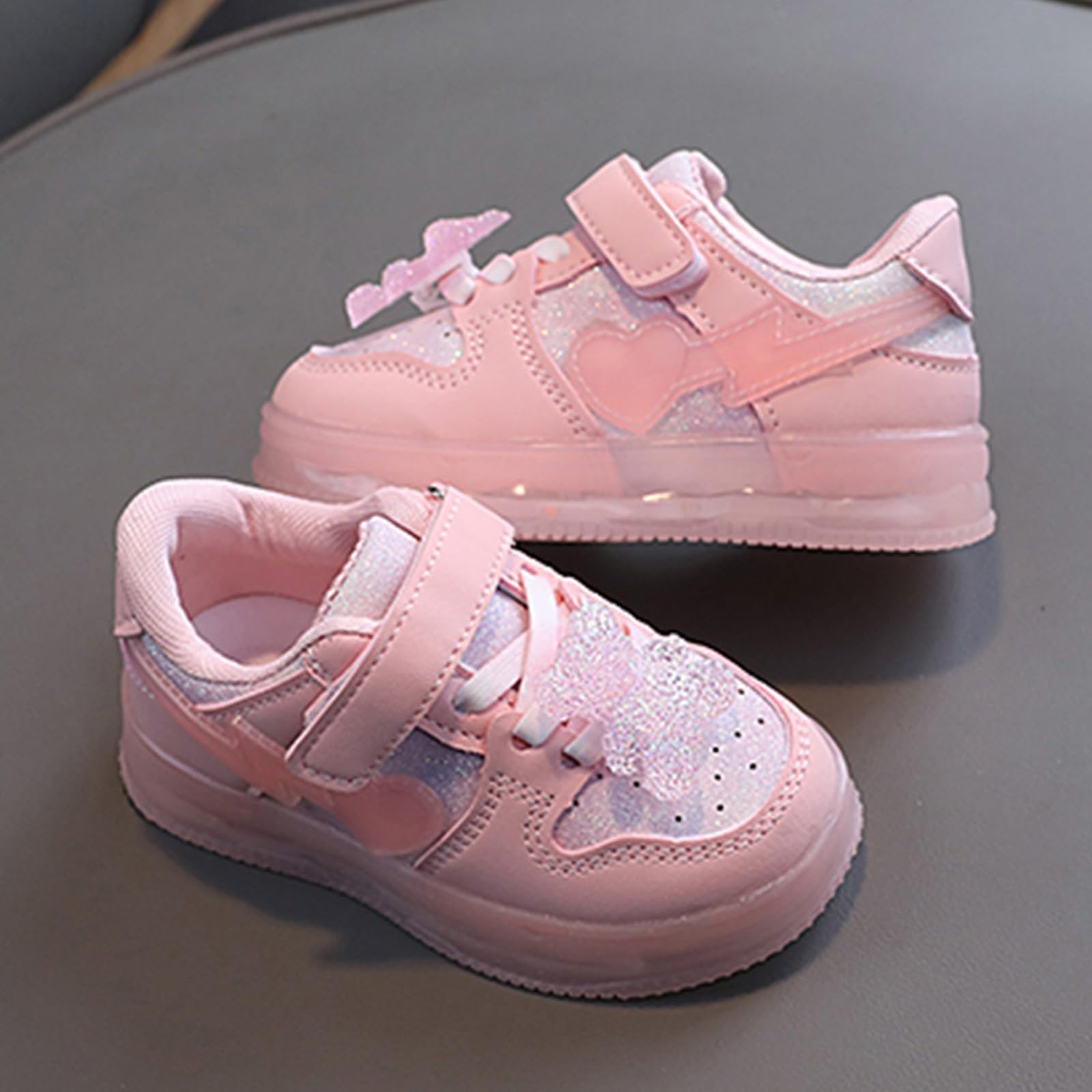 Bambas Niña Luces Running con Led Brillantes Goma Antideslizante Estampado