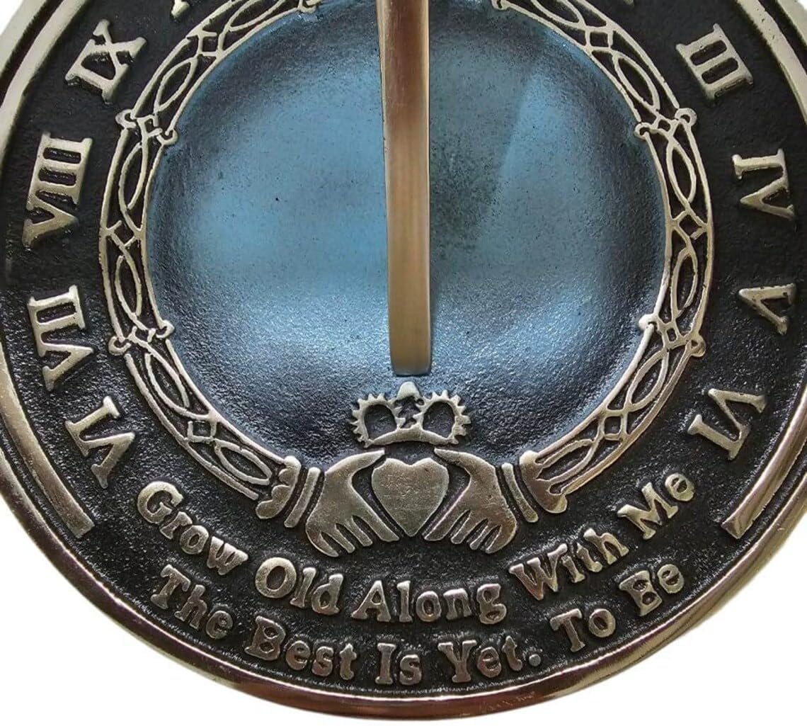 Antique Garden Sundial Grow Old with Me Prefect Wedding Idea Great Present for Husband, Wife, Friends