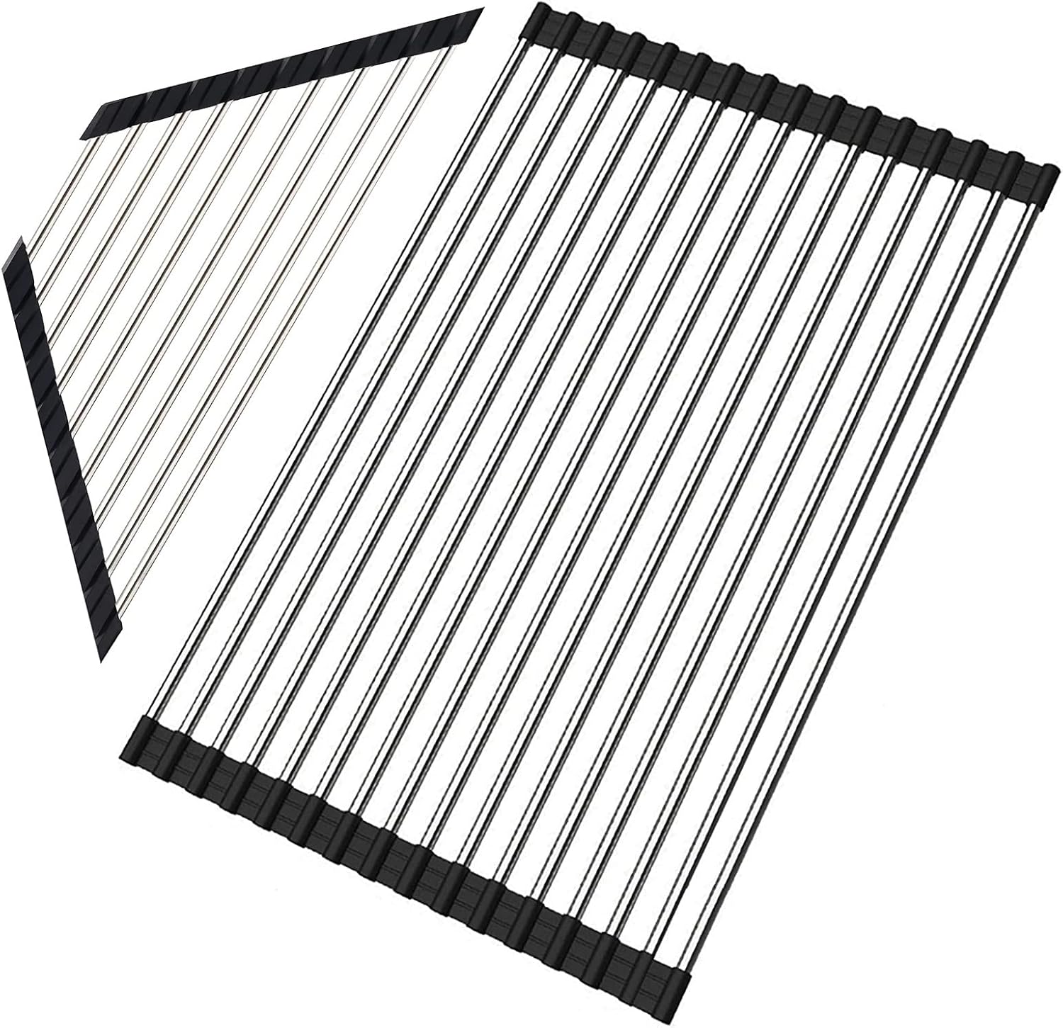 Corner Sink Drying Rack Roll up Dish Drying Dry Rack with