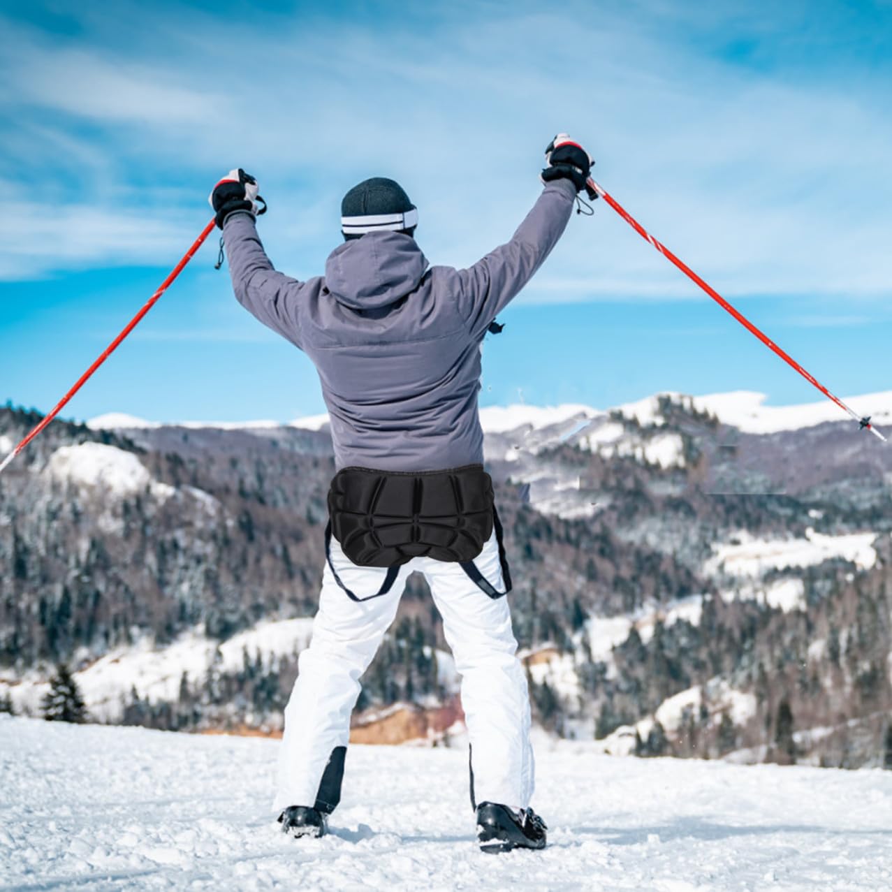 Protection Rembourré pour Patinage Adulte, Renforcée pour Chutes, Ski Pêche Hivernale, Confortable Respirant Homme Femme