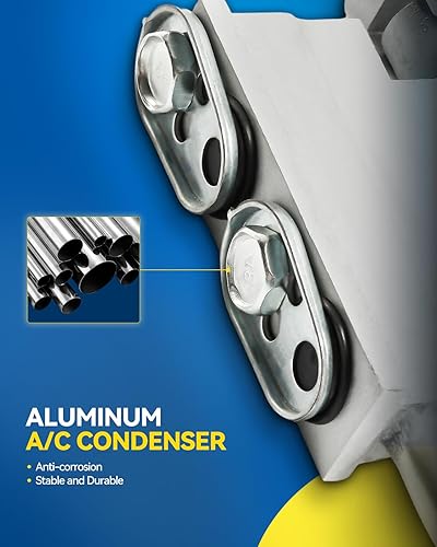 Miniatura 4 de PHILTOP Reemplazo del condensador de aire acondicionado para Ram1500 2003-2008, Ram2500 2003-2008, Ram3500 2003-2008, para OEM 5072993AB, 5072993AA,