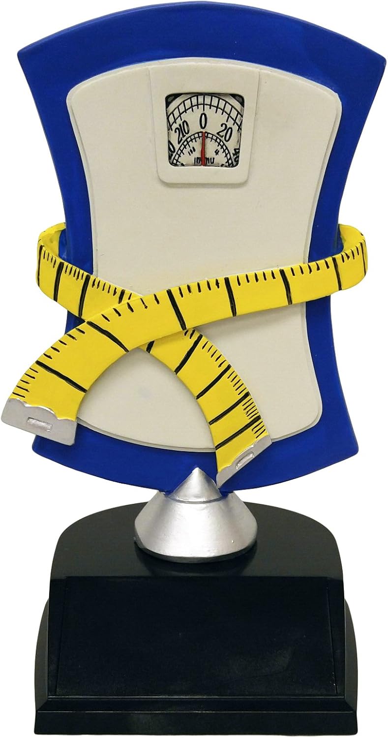 Decade Awards Weight Loss Trophy - Biggest Loser Award - Scale Trophy - Engraved Plate on Request (7.5 Inch Tall)