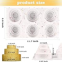 Vista 2 de Sakolla Paquete de 2 Moldes para Mini Pasteles de 3 Niveles, Sin BPA, 6 Cavidades de Silicona, Moldes para Cake Pops, Formas para Hornear Cake Pop