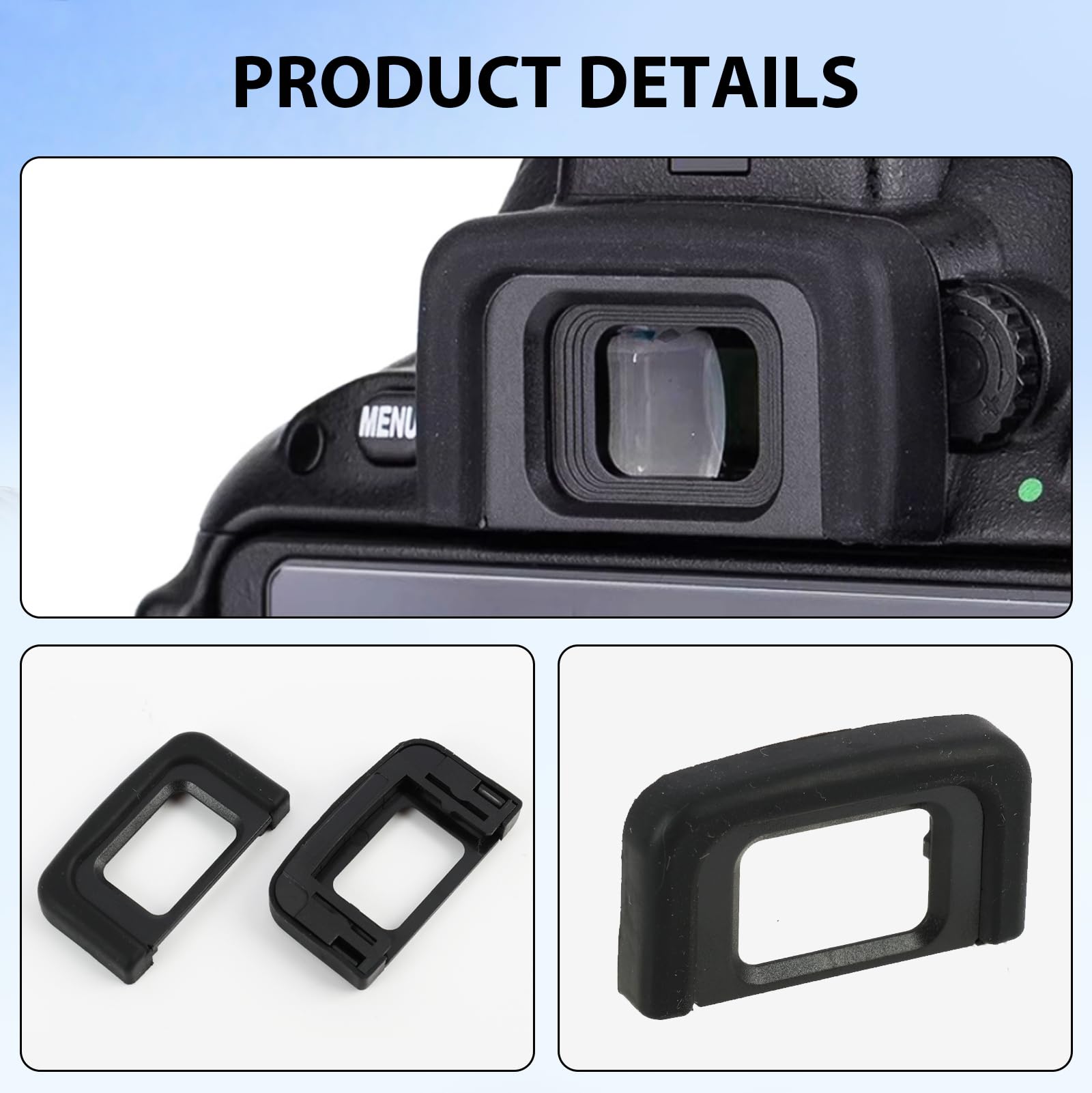 Oeilleton de Remplacement pour D5600, D5500, D5400, D5300, D5200, D5100, D5000, D3500, D3400, D3300, D3200, D3100, D3000 – Comprend 2 pièces, Remplacement DK-25