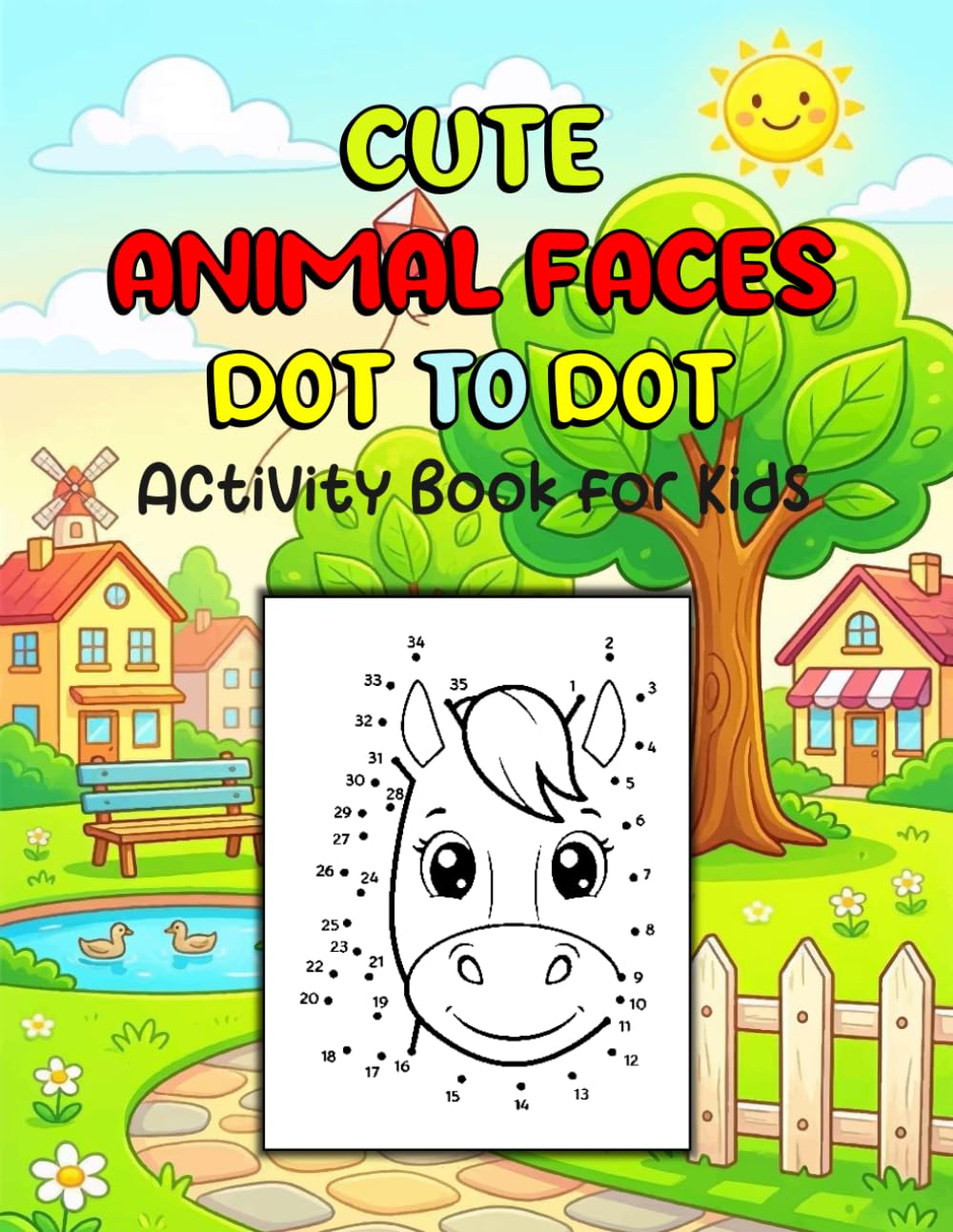 Cute Animal Faces Dot to Dot Activity Book for Kids: Extreme Dot to Dot Baby Animals, Connect the Dots Activities for Kids Ages 6–8, Number Dot ... Brain Games, Creative Workbook for Children
