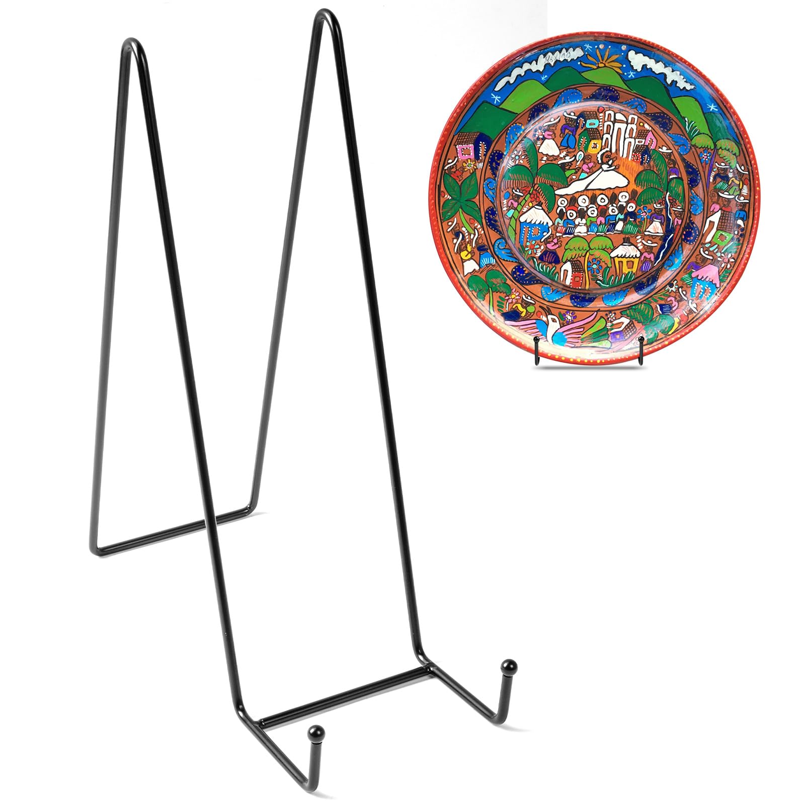 Photo 1 of *Scratched* Bilillo 4 Pack 12 Inch Plate Stands for Display, Black Iron Frame Stand Plate Holders for Displaying, Small Picture Stand for Decorative Plate, Platter, Book, Photo Easel, Tabletop Art
