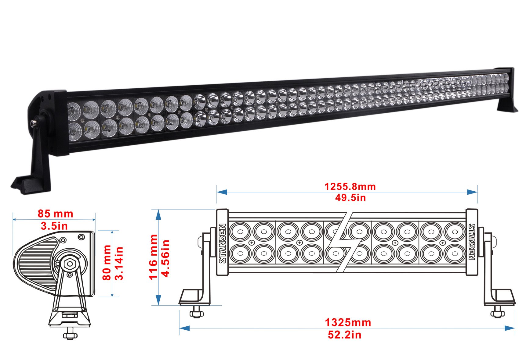 24v 兼用 Amazon led ライトバー 車 作業灯 led ライトバー 車 ledワークライト 12v 24v兼用 20インチ 126W スポット 拡散一体型 高輝度 IP67防水 広角狭角兼用 車外灯 前照灯 補助灯 集魚灯 トラック作業灯 除雪車 農業機械 各車種対応 産業・研究開発用品