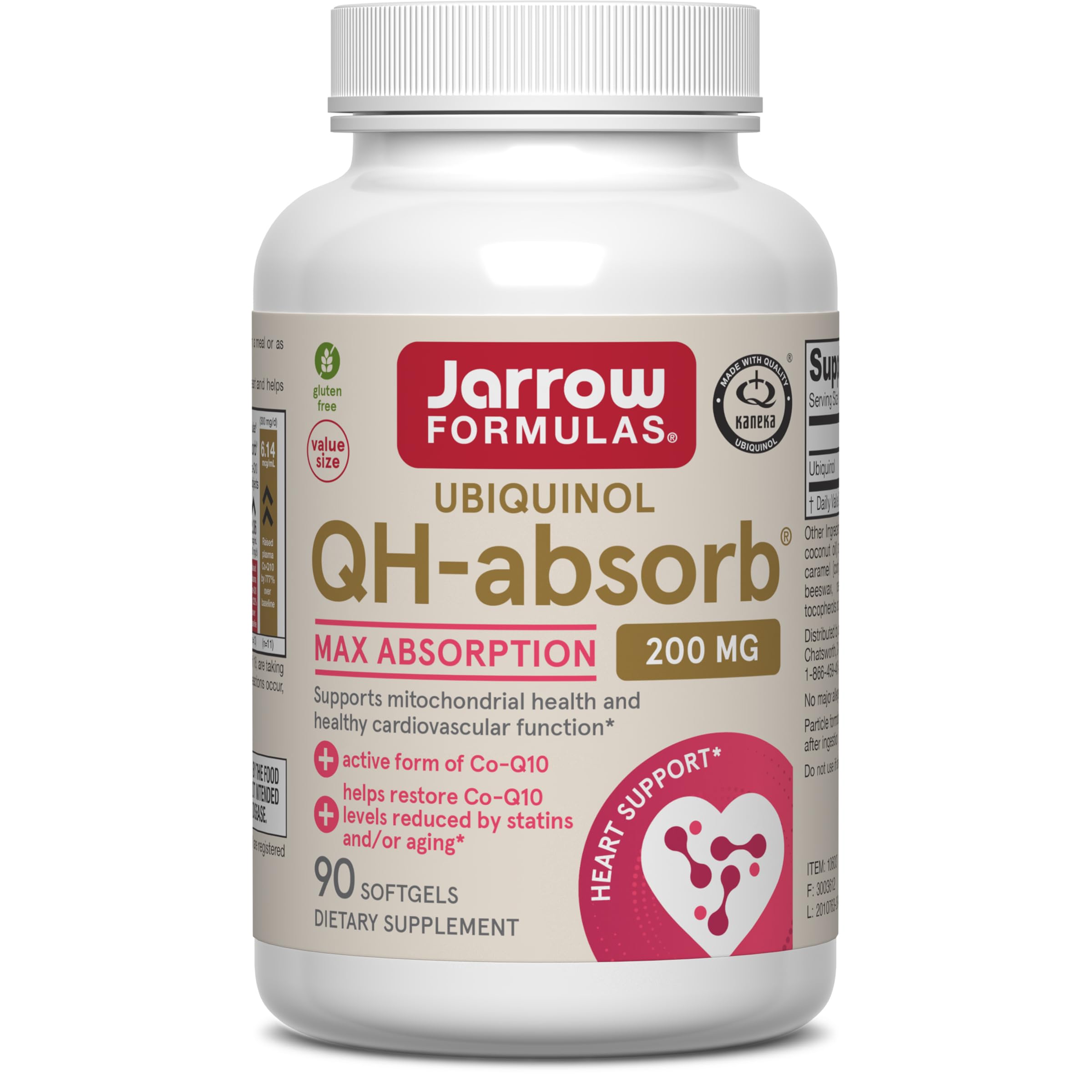 Jarrow Formulas Ubiquinol QH-absorb, 200mg - 90 softgels